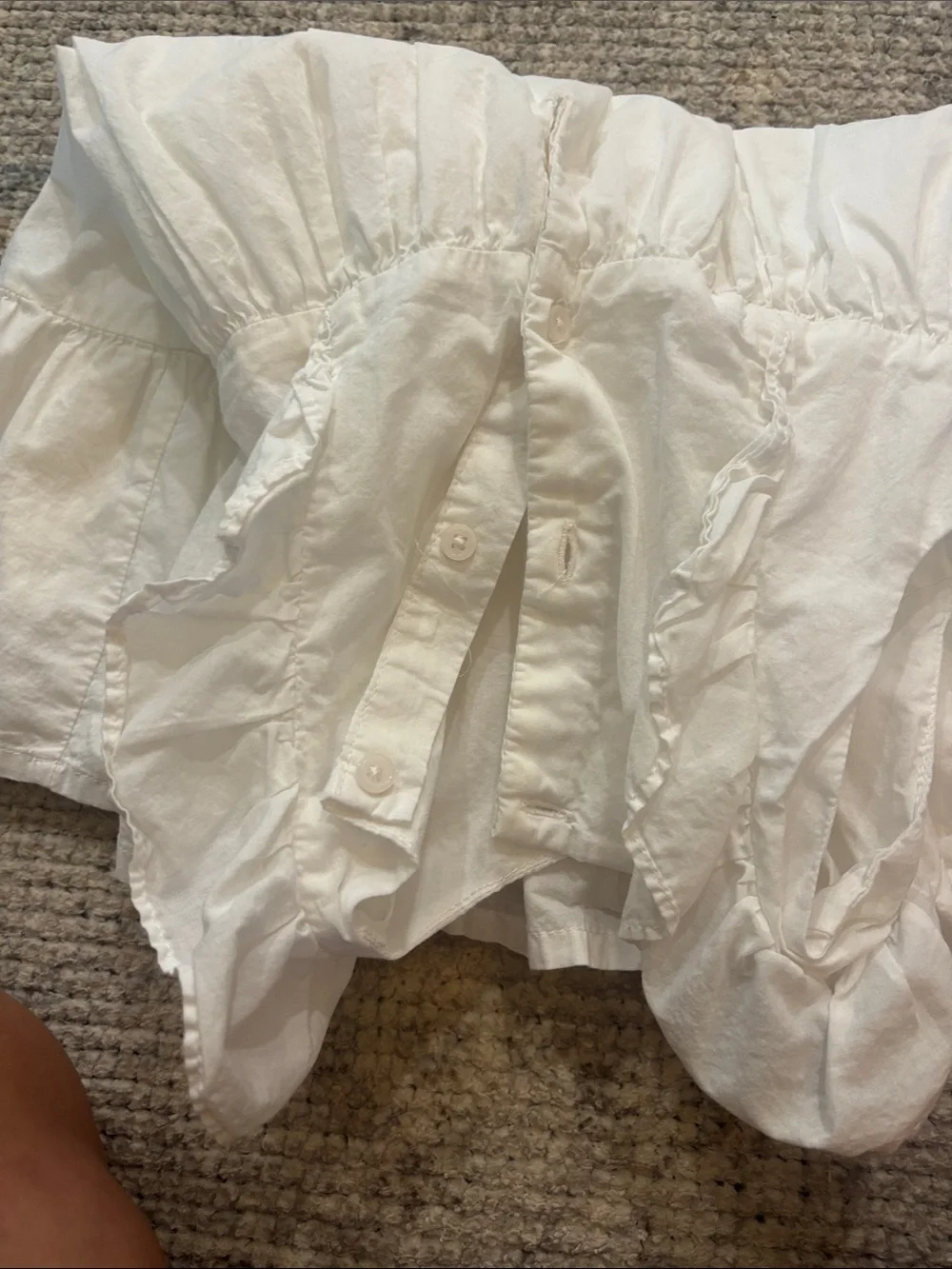 OshKosh B'gosh White Ruffled Cotton Dress for Girls